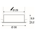 SLV LED Ceiling recessed luminaire MEDO 30 EL, frame version, � 29cm, 14W 3000/4000K 105�, white
