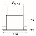Outdoor Ceiling recessed luminaire VARU QPAR51 DL, GU10, Mounting � 7.5cm, IP20/65, black