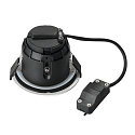 SLV Outdoor Ceiling recessed luminaire VARU QPAR51 DL, GU10, Mounting � 7.5cm, IP20/65, black / white