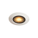 SLV Outdoor Ceiling recessed luminaire VARU QPAR51 DL, GU10, Mounting � 7.5cm, IP20/65, black / white