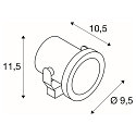 SLV Outdoor LED floor luminaire NAUTILUS SPIKE, IP55 IK03, 9W 3000K 520lm 60�, swiveling, inox 316