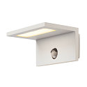 LED Outdoor Wall luminaire ANGOLUX S WL, IP44, 9.8W 3000K 560lm 100�, with IR sensor, white