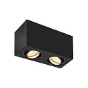 Ceiling luminaire TRILEDO Double, GU10 QPAR51, black