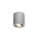 Ceiling luminaire TRILEDO CL, GU10 QPAR51, 30� swiveling, cylinder, alu brushed