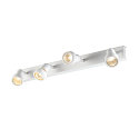 SLV Wall and Ceiling luminaire PURI CW, Quad, 4x GU10 QPAR51, with decorative rings, white