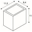 SLV LED Outdoor Wall luminaire SITRA CUBE WL, UP/DOWN, IP44 IK05, 10W 3000K, 2x 560lm 90�, anthracite