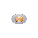 SLV LED Outdoor Recessed Downlight PATTA-I round, IP65 IK02, 7.3W 1800-3000K 440lm, dim to warm, brushed alu