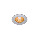 SLV LED Outdoor Recessed Downlight PATTA-I round, IP65 IK02, 7.3W 1800-3000K 440lm, dim to warm, brushed alu