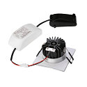 SLV LED Outdoor Recessed Downlight PATTA-I square, IP65 IK02, 7.3W 1800-3000K 440lm, dim to warm, brushed alu