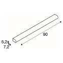 SLV Premium LED Wall luminaire MARYLIN, IP44, chrome / white, 120�, length 90cm, 21W 3000K 1400lm