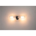 SLV Wall luminaire WL 106 Bathroom-/Mirror luminaire, double glass, 2x E14, IP44, chrome