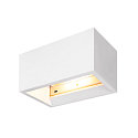 SLV Wall luminaire PLASTRA QT-DE12 WL Plaster luminaire, R7s 118mm, white