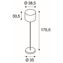 SLV Floor lamp ADEGAN MANILA SL Outdoor luminaire, E27, IP44, anthracite
