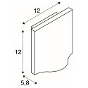 SLV LED Outdoor Wall luminaire VILUA I WL, IP54, 16W 3000K 405lm 100�, anthracite