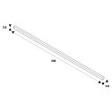 S-TRACK 3-Phase High voltage track 200cm, DALI controllable, black