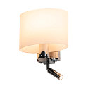 LED Wall luminaire KENKUA SPOT LED, E27, 40W, 25�, 3000K, 200lm, chrome, glass milky