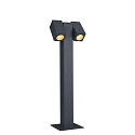 SLV Outdoor luminaire THEO PATHLIGHT DOUBLE QPAR51 Floor lamp, GU10, IP44, anthracite