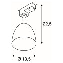 SLV 3-Phase spot PARA CONE 14 QPAR51, GU10, incl. 3-Phase adaptor, white/gold