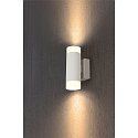 SLV Wall luminaire ASTINA UP/DOWN QPAR51, GU10, white