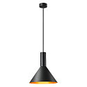 Pendant luminaire PHELIA 275, E27, black/gold