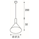 SLV Pendant luminaire PHELIA 275, E27, black/gold