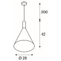 SLV Pendant luminaire PHELIA 280, E27, black/gold