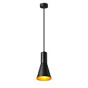 SLV Pendant luminaire PHELIA 130, E27, black/gold