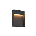 SLV LED Outdoor wall luminaire FLATT LED, 14W, 3000/4000K, IP65, 460lm, anthracite