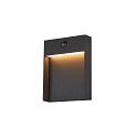 SLV LED Outdoor wall luminaire FLATT SENSOR LED, 16W, 3000/4000K, 600lm, IP54, anthracite