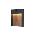 LED Outdoor wall luminaire FLATT SENSOR LED, 16W, 3000/4000K, 600lm, IP54, anthracite/brown