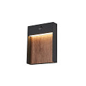 SLV LED Outdoor wall luminaire FLATT SENSOR LED, 16W, 3000/4000K, 600lm, IP54, anthracite/brown
