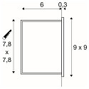 SLV LED Wall recessed luminaire MOBALA, 1,3W, 3000K, 14lm, white