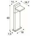 LED Outdoor luminaire ABRIDOR POLE LED Floor lamp, 14W, 3000/4000K, 750lm, IP55, anthracite, 100cm