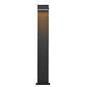 SLV LED Outdoor luminaire ABRIDOR POLE LED Floor lamp, 14W, 3000/4000K, 750lm, IP55, anthracite, 100cm