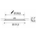 LED Ceiling recessed luminaire SENSER 24 LED, round, 1200lm, IP20, white, 3000K