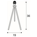 SLV Table lamp FENDA BASE II Tripod, E27 max. 40W, shade excl., white