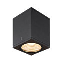 Premium-LED Outdoor Ceiling luminaire ENOLA SQUARE CCT, IP65 IK02, S-size, 9W 3000 / 4000K 510 / 580lm 38�, CRi>90, anthracite