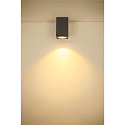 Premium-LED Outdoor Ceiling luminaire ENOLA SQUARE CCT, IP65 IK02, S-size, 9W 3000 / 4000K 510 / 580lm 38�, CRi>90, anthracite