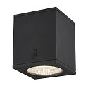 SLV Premium-LED Outdoor Ceiling luminaire ENOLA SQUARE CCT, IP65 IK02, M-size, 10W 3000 / 4000K 700 / 800lm 38�, CRi>90, anthracite