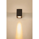SLV Premium-LED Outdoor Ceiling luminaire ENOLA SQUARE CCT, IP65 IK02, M-size, 10W 3000 / 4000K 700 / 800lm 38�, CRi>90, anthracite