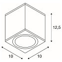 SLV Premium-LED Outdoor Ceiling luminaire ENOLA SQUARE CCT, IP65 IK02, M-size, 10W 3000 / 4000K 700 / 800lm 38�, CRi>90, anthracite