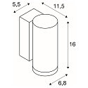 Premium-LED Outdoor Wall luminaire ENOLA ROUND SINGLE CCT, IP65 IK02, S-size, 6W 3000 / 4000K 390 / 450lm 30�, CRi>90