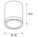 SLV Premium-LED Outdoor Ceiling luminaire ENOLA ROUND CCT, IP65 IK02, M-size, 10W 3000 / 4000K 700 / 800lm 38, CRi>90, anthracite