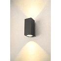 SLV Premium-LED Outdoor Wall luminaire ENOLA SQUARE UP/DOWN CCT, IP65 IK02, L-size, 53W 3000 / 4000K 5400 / 6000lm 30�, CRi>90