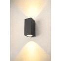 SLV Premium-LED Outdoor Wall luminaire ENOLA SQUARE UP/DOWN CCT, IP65 IK02, L-size, 53W 3000 / 4000K 5400 / 6000lm 30�, CRi>90