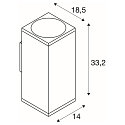 SLV Premium-LED Outdoor Wall luminaire ENOLA SQUARE UP/DOWN CCT, IP65 IK02, L-size, 53W 3000 / 4000K 5400 / 6000lm 30�, CRi>90