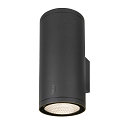 SLV LED Outdoor Wall luminaire ENOLA ROUND UP/DOWN CCT, IP65 IK06, L-size, 53W 3000/4000K 2700/3000lm 38�, CRi>90, anthracite