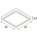SLV LED Wall / Ceiling luminaire AINOS SQUARE Outdoor, 17W, 1300lm, CCT switch 3000/4000K, anthracite