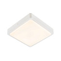 SLV LED Wall / Ceiling luminaire AINOS SQUARE SENSOR Outdoor, 18W, 1300lm, CCT switch 3000/4000K, white