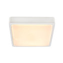 SLV LED Wall / Ceiling luminaire AINOS SQUARE SENSOR Outdoor, 18W, 1300lm, CCT switch 3000/4000K, white
